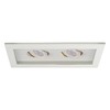 WAC Low Voltage Multiples Recessed Two Light Trim in White