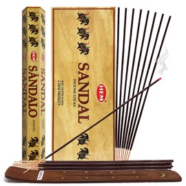 TRUMIRI Sandal (Sandalo) Incense Sticks & Holder Bundle