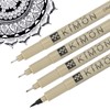PATIKIL Micro Pen Fineliner Pens Set, 4Pcs Multiliner Fine Point