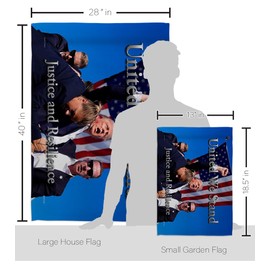 Ornament Collection Trump Rally 2024 Flag Set Wall Hanging Deor for Home Porch President 47 MAGA Yard Sign Poster Outdoor Patriotic Decorations, Republican Gifts Made in USA