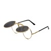 Dollger Round Retro Sunglasses Steampunk Sunglasses Flip Up Sunglasses for