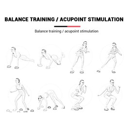 Leikance Fascia Foot Massage, Hemisphere, Half Round Massage Ball for Adults and Children