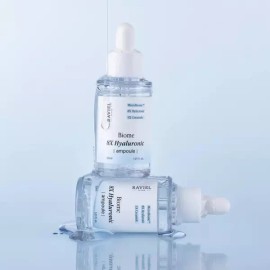 Raviel 화잘먹 피지개선 모공쫀쫀 극강보습 8X 히알루론산 바이옴 앰플 30ml High Moisture 8X Hyaluronic Acid Biome Ampoule 30ml for Oily Skin, Pore Improvement, and Tightening