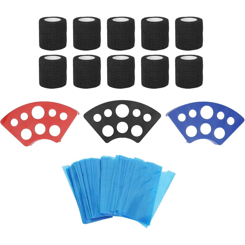 200 Fundas Azules para Bolígrafos de Tatuaje, 10 Cintas de