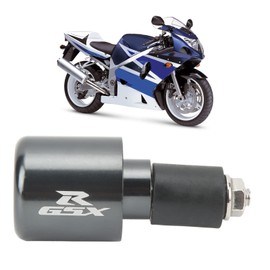 Motorcycle Handlebar Grips Bar End Plug,Motorcycle Bar Ends Comfortable Hand Grip Cap Handle Anti Vibration Racing Plugs Slider Replacement for GSXR600 2001‑2014 (Black)