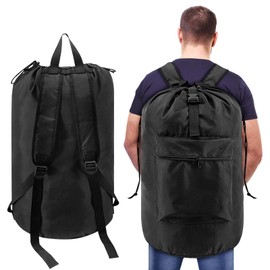 Laundry Bag, Large Capacity, Backpack, Storage Bag, Oxford Bag, Stylish, Foldable, Coin-operated Laundry, Extra Large, Sports, Compact, Storage, Movable, Lightweight, Comforter, Clothes, Traveling
