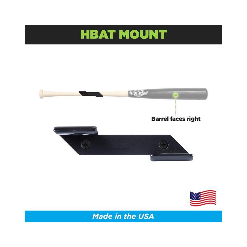 HIDEit HBat | Horizontal Baseball Bat Mount - Size: SINGLE