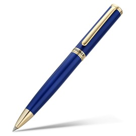 BEILUNER Blue Gel Pen - Stunning Luxury Pen with 24K Gold Finish, Black G2 Refill, Best Gift Set for Men & Women, Professional, Executive, Office, Nice Pens