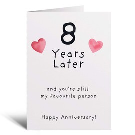 Postcard Prints - 8th Wedding Anniversary Card For Wife Anniversary Card for Husband 8 Year Anniversary Card For Boyfriend or Girlfriend Eighth Anniversary