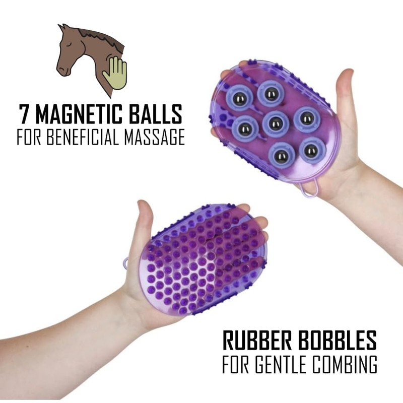 Horse & Pony Grooming Mitt, Dual Sided Massage & Curry