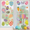 70 PCS Easter Window Cling Stickers, Cute Eggs Clings for