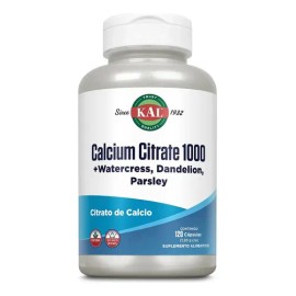 Kal Citrato de Calcio 1000mg Suplemento Nutricional 120 Cápsulas
