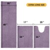 ACCUMTEK Upgrade Extra Large Lavender Bathroom Rug Set 3 Pieces