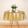 JYFLZQ Gold Sequin Tablecloth 50" Round Sparkly Drape Table Cloths
