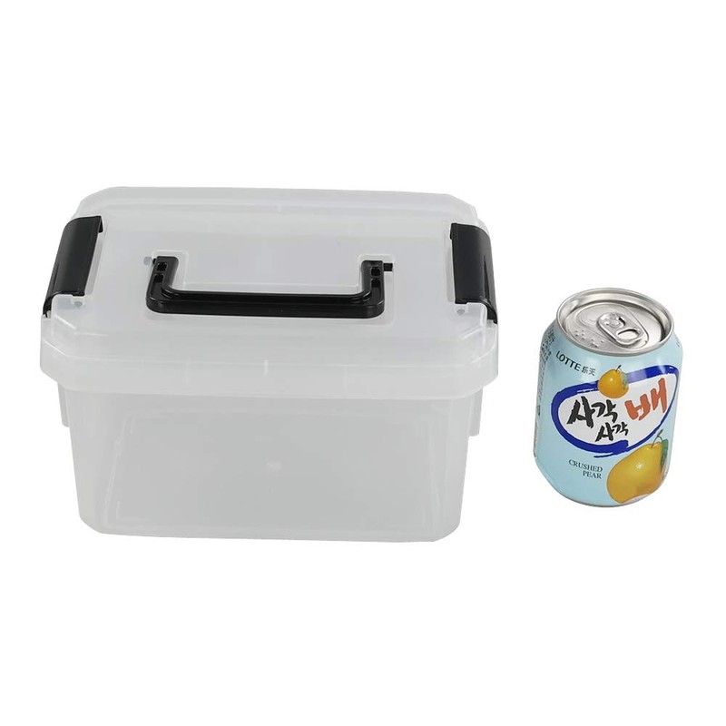 Cadineer 2L Mini Plastic Storage Boxes, Set of 4 Clear