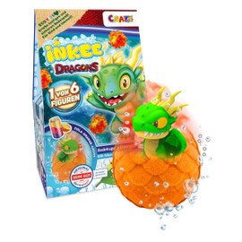 INKEE Surprise Dragons – Bomba da bagno per bambini con sorpresa, drago giocattolo all'interno – Palla da bagno per bambini con fragranza Coca arancione – divertimento palline da bagno con sorpresa (1