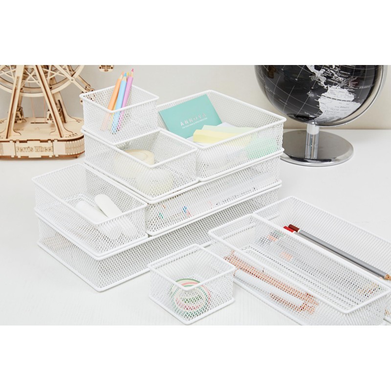 Annova Mesh Stackable Drawer Cabinet and Shelf Organizer Bins Storage