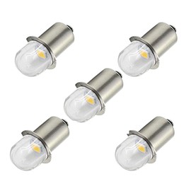 ShuoHui 5 x P13.5S Cold White Upgrade LED Torches 6 V Replacement for Headlight Flashlights, Non-polar 6000 K 0.24 W 100 LM (6 V)