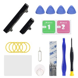 Power On Off Volume Button Key Replacement for Galaxy Note 20 Ultra Repair Part, with Toolkit (Black)