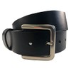 Zelikovitz 1.5"(38mm) Men's Black Bridle Leather Belt - Handmade (38)