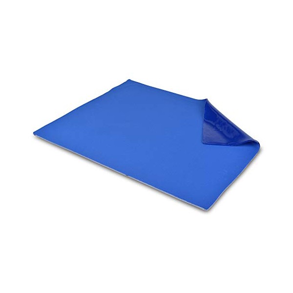 Silipos 15805 Soft Shear Gel Sheeting - [Fabric One Side] 16 x 20 in. Silicone Free, Hypoallergenic Cushioning Strip in Blue
