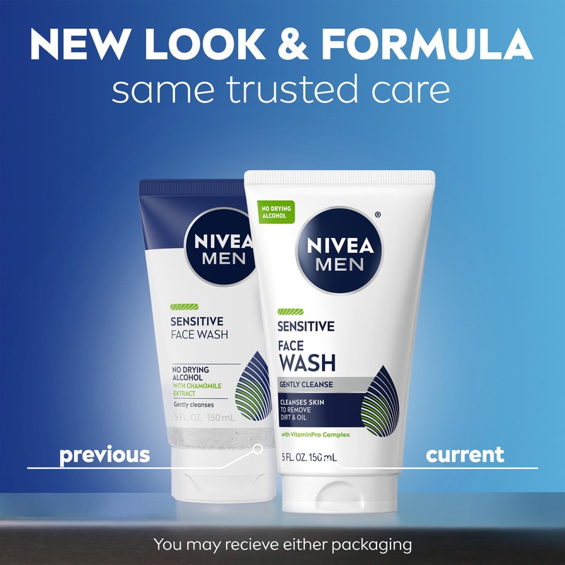 NIVEA MEN Sensitive Face Wash with Vitamin E and Chamomile