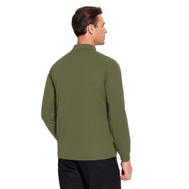 PINSPARK 4 Pack Men's Long Sleeve Golf Shirts Breathable Casual Collared Polo Lightweight Quick Dry Tactical Outdoor Shirts