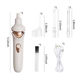 Electric Ear Wax Removal Tool with Suction and 1080P Camera, Wireless Ear Cleaner with Otoscope, Painless Ear Cleaning Kit with Suction Function, Includes 8 Pcs Ear Spoons, iOS & Android Compatible