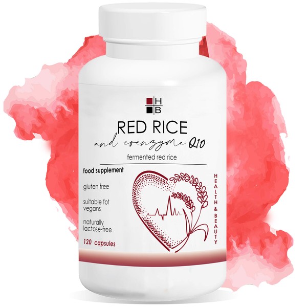 Red Rice and Coenzyme Q10 120 Capsules | Fermented Red Rice | with Vitamin Q | Italian Product