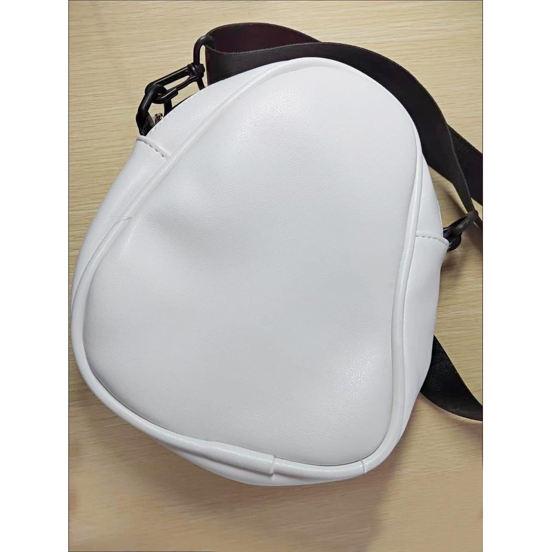 Ghost Crossbody Shoulder Strap PU Leather Gothic Zip Bag (Black),