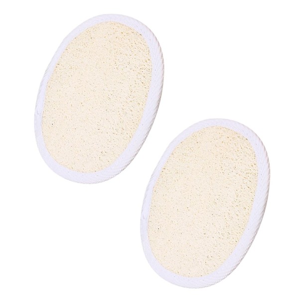 Healeved 2pcs Natural Loofah Pads Lanyard for Gentle Exfoliation Soft