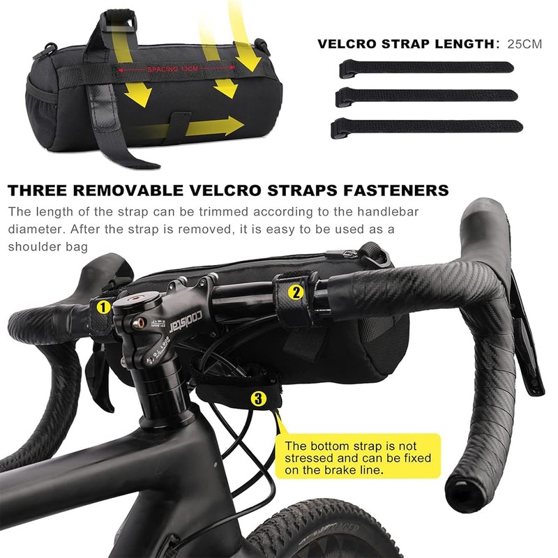 AWELUX Bike Handlebar Bag 2.4L Bicycle Front Bag Bicycle Storage