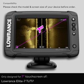 INNOSURE Premium Tempered Glass Screen Protector for Lowrance Elite-7 Ti & Elite 7 Ti2-7 Inch Touchscreen Fish Finders Accessories Anti Glare (Matte)