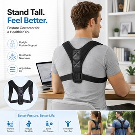 Posture Corrector Back Brace for Daily Support – Adjustable Shoulder Belt for Office, Driving & Home Use