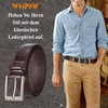 WHIPPY Men's Leather Belt Classic Denim Belt for Men 38