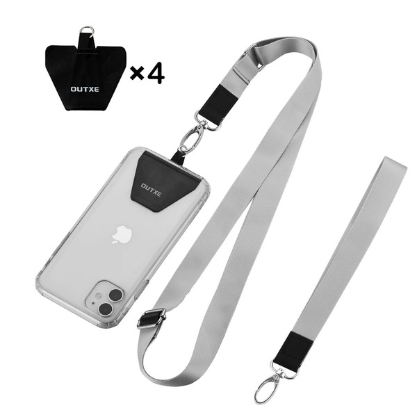 OUTXE Phone Lanyard - 4× Pads, 1× Adjustable Neck Strap,