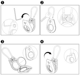Oimaigroo (4 Pack) Airtag Cases with Wire Cable,Air Tag Lock Secure Case with Key Ring Key Chain Keychain Cases Cover Luggage tag For Keys, Luggage & More