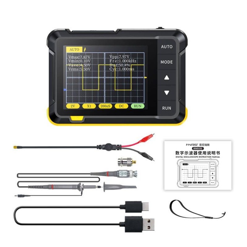 DollaTek DSO152 Mini Handheld Digital Oscilloscope 2.5MSa/s 200KHz Analog Bandwidth