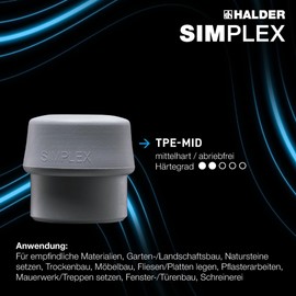 Simplex Insert 50:40, TPE-mid, Grey, Diameter = 50 mm, 3203.051