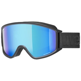 uvex g.gl 3000 CV – Ski Goggles for Men and Women – Contrast Enhancing – Enlarged Anti-Fog Field of View – Black Matte / Blue-Green – One Size