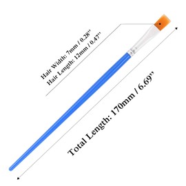 UPINS 30 Pcs Flat Paint Brushes, Small Brush Bulk for Detail Painting