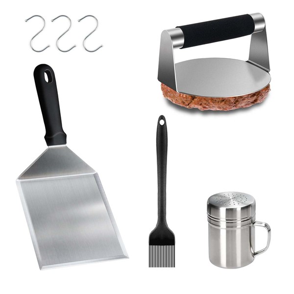 Hmseng Smashed Burger Kit, Smash Burger Press and Spatula for