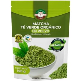 SABIA MADRE TIERRA  Té Matcha Orgánico Certificado 100g, 100 Puro, Sin Azúcar