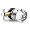 Lepushom 1 Pack Crystal Door Knobs Interior, Elegant Satin Nickel