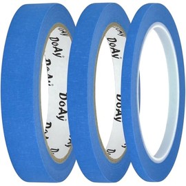 3 Pack Blue Painters Tape - Masking Tape 0.75", 0.50", 0.25" Wide - Multi-Size Pack, Multi-Surface, Smart Adhesion - 270FT Total - Paint Tape for DIY, Labeling, Art, Car (#3910)