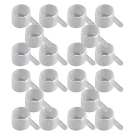 53 mL Plastic Measuring Packaging Scoop (= 53 cc/ = 3.58 Tablespoon/ =1.8 fl oz/ =0.224 Cup) Short Handle - to Measure and Dispense Spices, Granules, Powders, for Seeds Packing (20)
