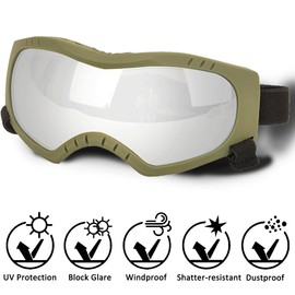 Dog Sunglasses,Doggles Anti-UV Protection,Pet Sunglasses with Adjustable Strap,Suitable for Motorcycle Car Driving Bike Riding Hiking Swimming Wind Dust Fog Dog Eye Protection