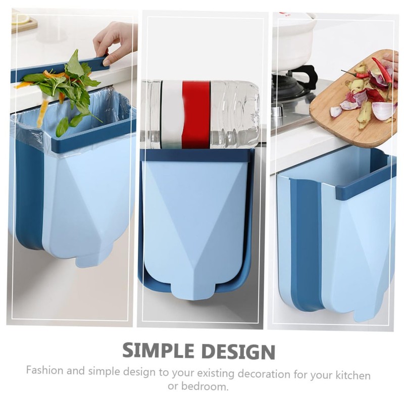 iplusmile Wall Mounted Folding Trash Can Space Saving Waste Container