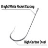 Dr.Fish Fishing O'shaughnessy Straight Shank Saltwater J Hook White Nickel