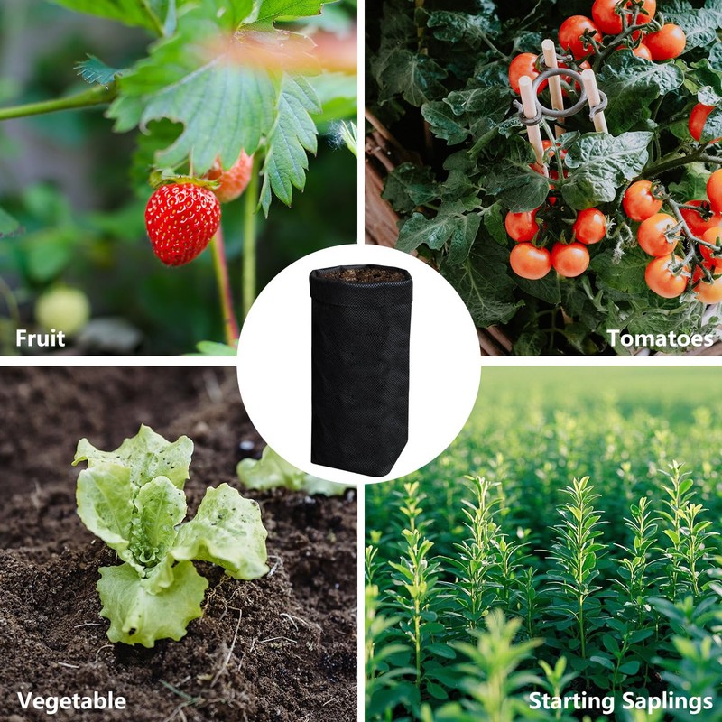 Belit 100 Pcs 13.5" H Nursery Grow Bags, Non-Woven Plants